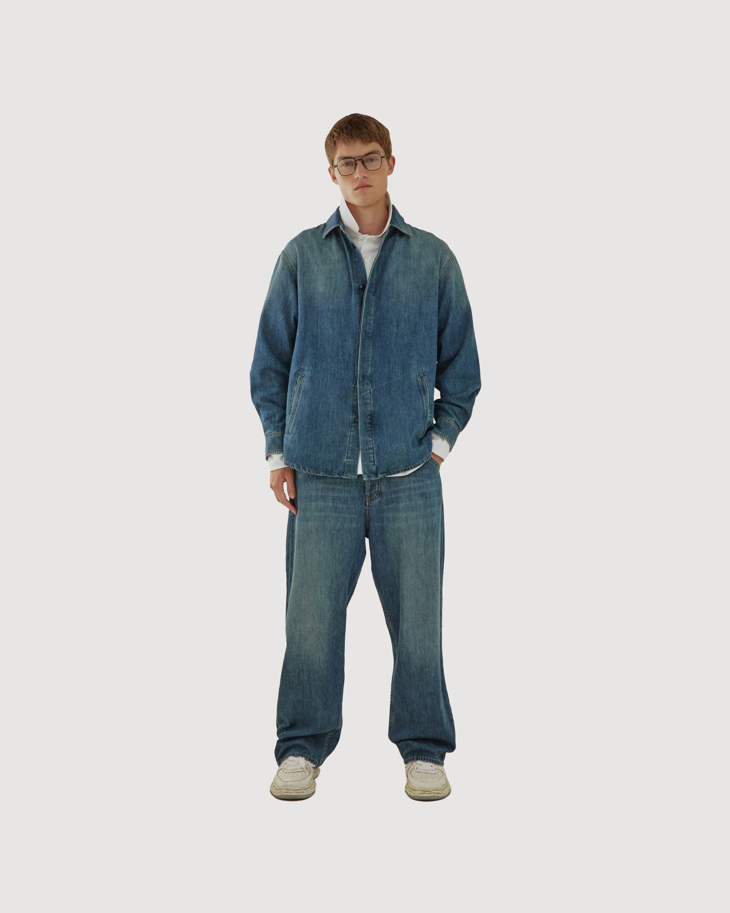 Relaxed-fit Tencel denim trousers